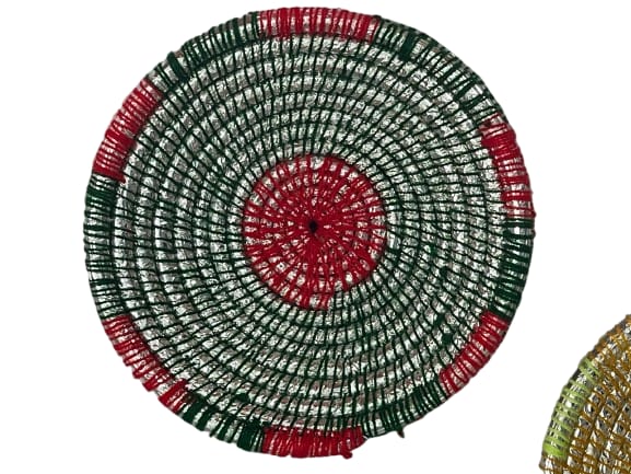 Red, Green and Silver Round Handmade Changair