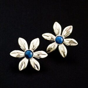 Red Agate Earrings in Silver